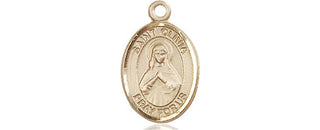 14kt Gold Saint Olivia Medal Engraved Catholic Saint Jewelry