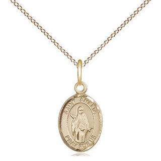 Gold-Filled Saint Elizabeth of the Visitation Pendan