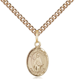 Gold-Filled Saint Elizabeth of the Visitation Pendan