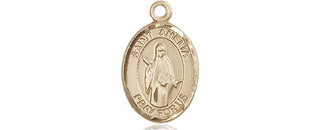 14kt Gold Filled Saint Amelia Medal Engraved Catholic Saint Jewelry