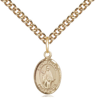 Gold-Filled Saint Elizabeth of the Visitation Pendan