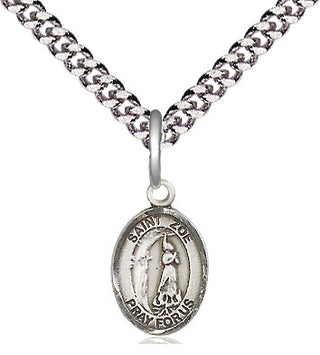 Pewter Saint Zoe of Rome Medal Religious and Catholic Jewelry Engraved Catholic Saint Jewelry