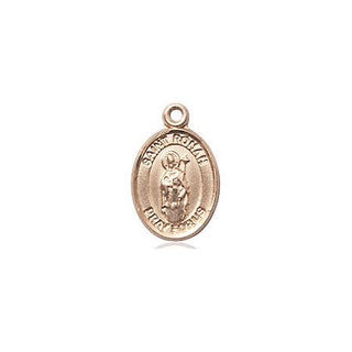 14kt Gold Filled Saint Ronan Medal Engraved Catholic Saint Jewelry