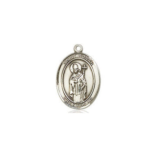 Pewter Saint Ronan Medal Engraved Catholic Saint Jewelry