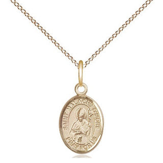 14kt Gold Saint Malachy O'More Medal Engraved Catholic Saint Jewelry