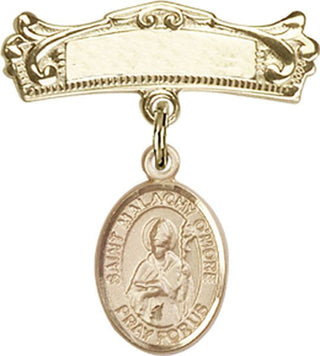 14kt Gold Filled Badge Pin St. Malachy O'More Baby Badge - Engravable
