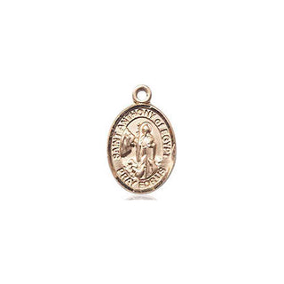 14kt Gold Filled Saint Anthony of Egypt Medal Engraved Catholic Saint Jewelry