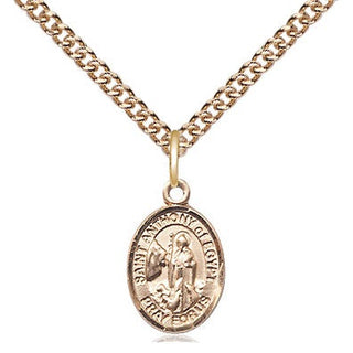 14kt Gold Filled Saint Anthony of Egypt Medal Religious and Catholic Jewelry Engraved Catholic Saint Jewelry
