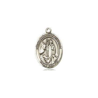 Pewter Saint Anthony of Egypt Medal Engraved Catholic Saint Jewelry