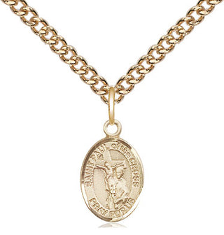 14kt Gold Saint Paul of the Cross Medal Engraved Catholic Saint Jewelry