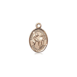 14kt Gold Filled Saint Columbanus Medal Engraved Catholic Saint Jewelry