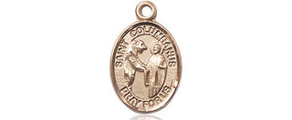 14kt Gold Saint Columbanus Medal Engraved Catholic Saint Jewelry
