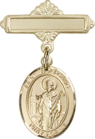 14kt Gold Filled Polished Badge Pin St. Wolfgang Baby Badge - Engravable