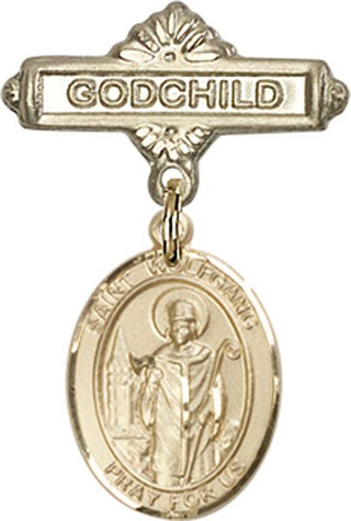 14kt Gold Godchild St. Wolfgang Baby Badge - Engravable