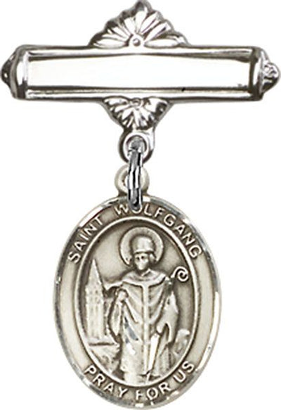 Sterling Silver Polished Badge Pin St. Wolfgang Baby Badge - Engravable