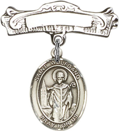 Sterling Silver Badge Pin St. Wolfgang Baby Badge - Engravable