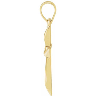 14K Yellow Cross Pendant