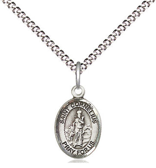 Pewter Saint Cornelius Medal Religious and Catholic Jewelry Engraved Catholic Saint Jewelry