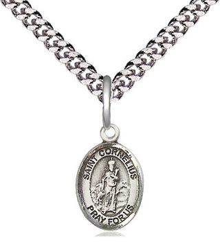 Pewter Saint Cornelius Medal Religious and Catholic Jewelry Engraved Catholic Saint Jewelry