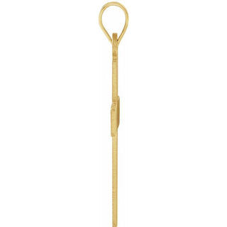 14K Yellow Cross Pendant