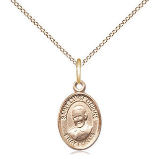14kt Gold Filled Saint Luigi Orione Medal Religious and Catholic Jewelry Engraved Catholic Saint Jewelry