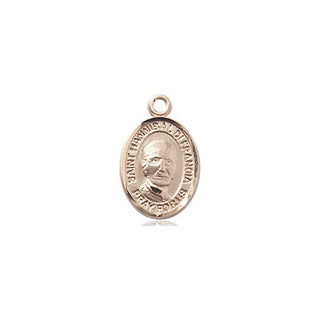 14kt Gold Filled Saint Hannibal Medal Engraved Catholic Saint Jewelry