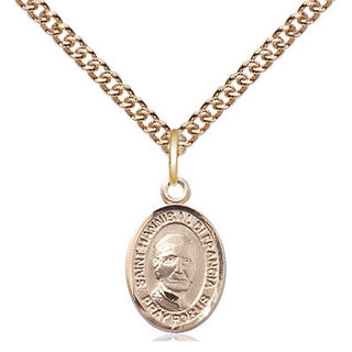 14kt Gold Filled Saint Hannibal Medal Religious and Catholic Jewelry Engraved Catholic Saint Jewelry