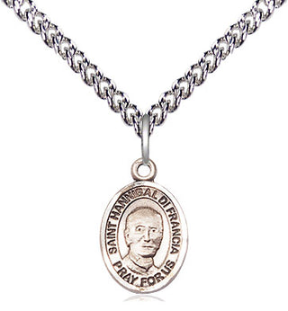 Sterling Silver Saint Hannibal Medal Religious and Catholic Jewelry Engraved Catholic Saint Jewelry