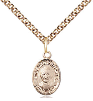14kt Gold Filled Saint Arnold Janssen Medal Religious and Catholic Jewelry Engraved Catholic Saint Jewelry