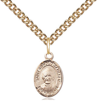 14kt Gold Saint Arnold Janssen Medal Engraved Catholic Saint Jewelry