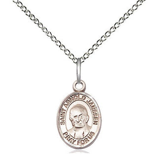 Sterling Silver Saint Arnold Janssen Medal Religious and Catholic Jewelry Engraved Catholic Saint Jewelry
