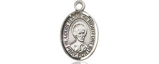 Pewter Saint Louis Marie de Montfort Medal Engraved Catholic Saint Jewelry