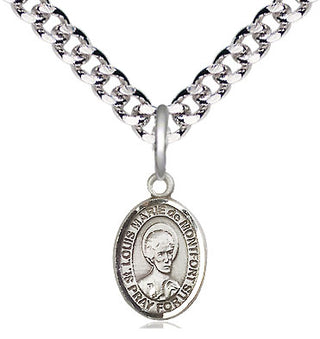 Pewter Saint Louis Marie de Montfort Medal Religious and Catholic Jewelry Engraved Catholic Saint Jewelry