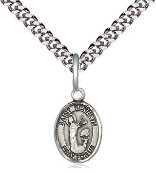 Pewter Saint Kenneth Medal Religious and Catholic Jewelry Engraved Catholic Saint Jewelry