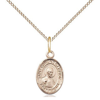14kt Gold Filled Saint Edmund Campion Medal Religious and Catholic Jewelry Engraved Catholic Saint Jewelry