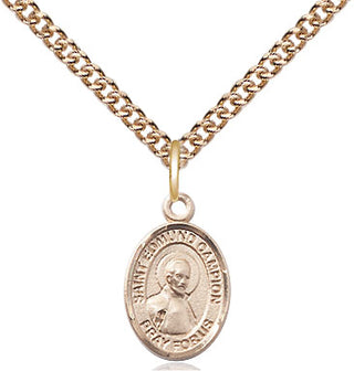 14kt Gold Filled Saint Edmund Campion Medal Religious and Catholic Jewelry Engraved Catholic Saint Jewelry