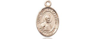 14kt Gold Saint Edmund Campion Medal Engraved Catholic Saint Jewelry