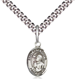 Pewter Saint Rene Goupil Medal Religious and Catholic Jewelry Engraved Catholic Saint Jewelry