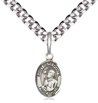 Pewter Saint Rene Goupil Medal Religious and Catholic Jewelry Engraved Catholic Saint Jewelry