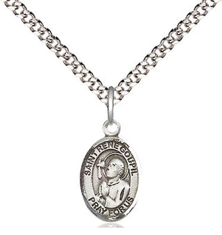Pewter Saint Rene Goupil Medal Religious and Catholic Jewelry Engraved Catholic Saint Jewelry