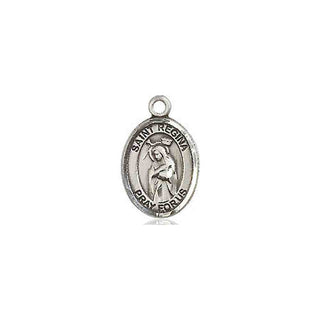 Pewter Saint Regina Medal Engraved Catholic Saint Jewelry