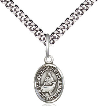 Pewter Saint Catherine of Sweden Medal Religious and Catholic Jewelry Engraved Catholic Saint Jewelry