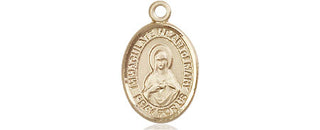 14kt Gold Immaculate Heart of Mary Medal Engraved Catholic Saint Jewelry