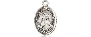 Pewter Immaculate Heart of Mary Medal Engraved Catholic Saint Jewelry