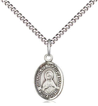 Pewter Immaculate Heart of Mary Medal Religious and Catholic Jewelry Engraved Catholic Saint Jewelry