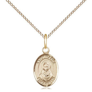 14kt Gold Saint Rafka Medal Engraved Catholic Saint Jewelry