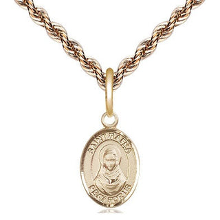 14kt Gold Saint Rafka Medal Engraved Catholic Saint Jewelry
