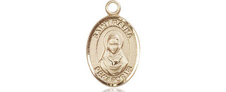 14kt Gold Saint Rafka Medal Engraved Catholic Saint Jewelry