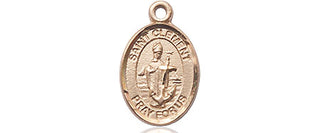 14kt Gold Filled Saint Clement Medal Engraved Catholic Saint Jewelry