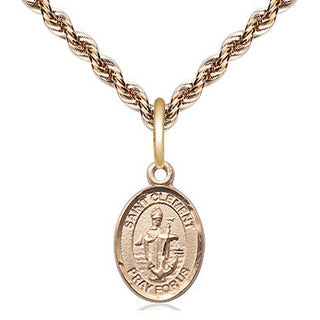 14kt Gold Filled Saint Clement Medal Religious and Catholic Jewelry Engraved Catholic Saint Jewelry